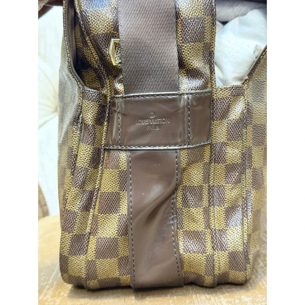 Louis Vuitton Naviglio Messenger Bag Damier Ebene Brown Canvas Crossbody SP0084